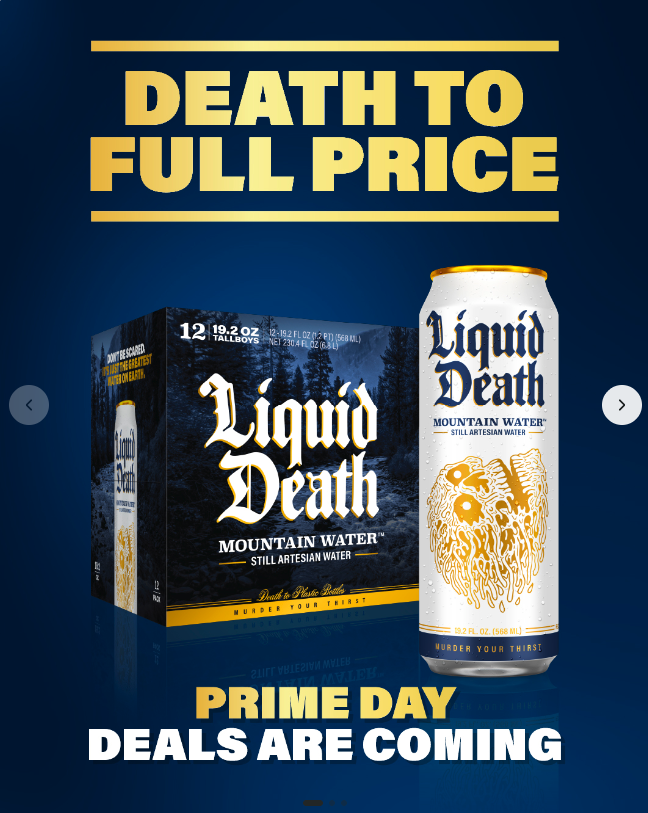Liquid Death Meta ad creative