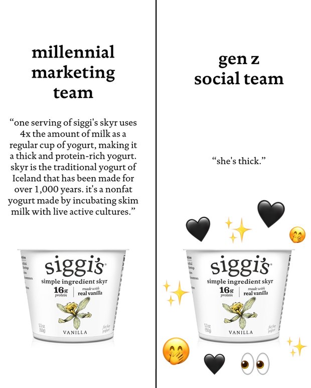 siggi's paid social ad leading with simple ingredients and less sugar