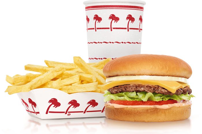 In-N-Out Burger meal — Double-Double, fries and a shake